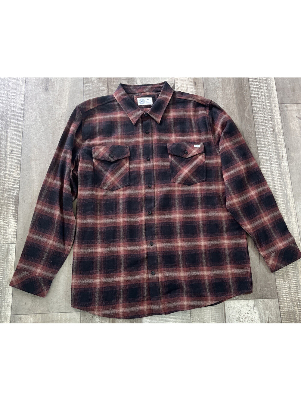 Men's Hurley Long Sleeve Button-Up Flannel Shirt Jacket Surf Size XXL MSRP $50